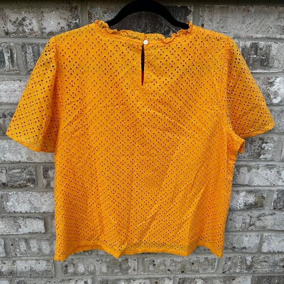 Yellow J.Crew blouse with ruffles #feminine - Picture 6 of 8
